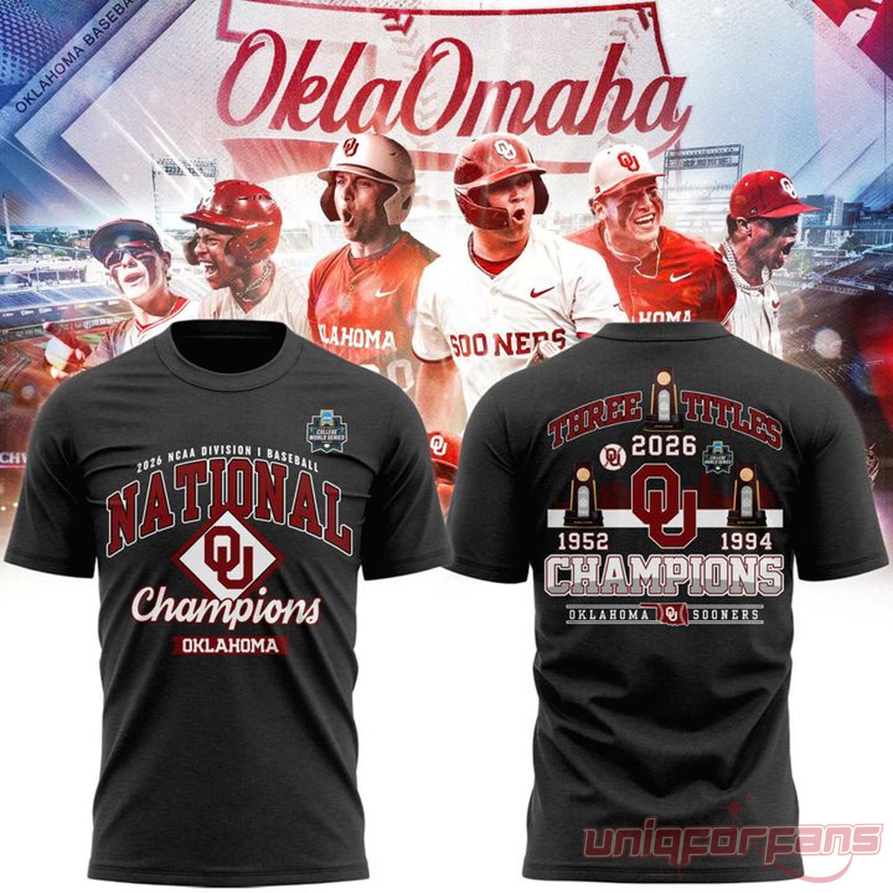 Oklahoma Sooners 2026 NCAA Baseball National Champions Locker Room T-Shirt – Crimson Oklahoma Sooners 2026 NCAA Baseball National Champions Locker Room T-Shirt – Crimson