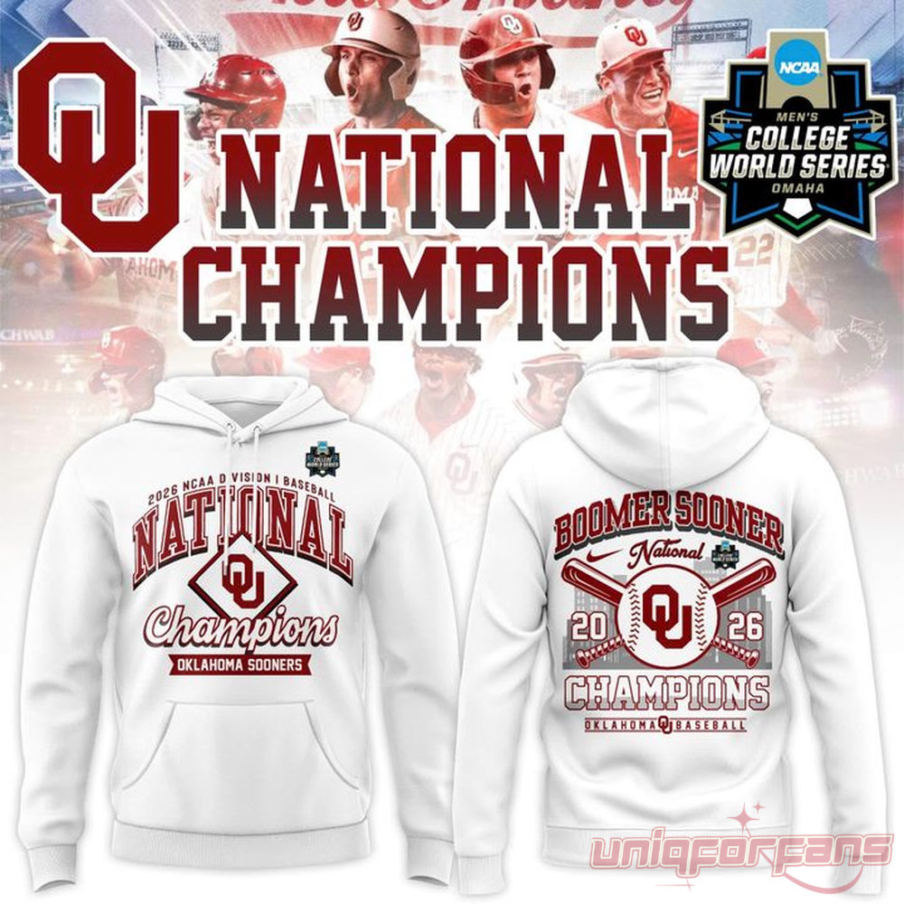 Oklahoma Sooners Crimson 2026 NCAA Division I Baseball National Champions Locker Room Hoodie Oklahoma Sooners Crimson 2026 NCAA Division I Baseball National Champions Locker Room Hoodie