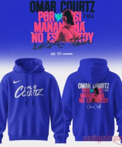 Omar Courtz World Tour Por Si Mañana No Estoy 2026 Signed Blue Edition Hoodie