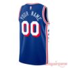 Philadelphia 76ers Custom Edition 2026 Jersey back view displaying Your Name custom text area and white number 00.