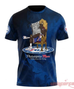 Philadelphia 76ers LeBron James Welcome The King Premium 3D All Over Print Shirt