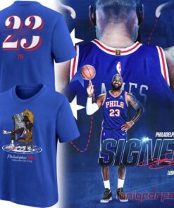 Philadelphia 76ers Welcomes the King LeBron James Number 23 T-Shirt Philadelphia 76ers Welcomes the King LeBron James Number 23 T-Shirt