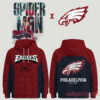 Philadelphia Eagles Spider Man Hoodie front and back view with Spider-Man poster graphic background
