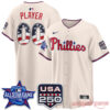 Philadelphia Phillies All-Star Game 2026 Jersey in cream with USA 250 and star-spangled 00 print