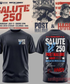 Post Malone Salute 250 Columbus OH Limited 3D T-Shirt Post Malone Salute 250 Columbus OH Limited 3D T-Shirt