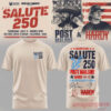 Post Malone Salute 250 Columbus OH Limited 3D T-Shirt, beige cream colored tee featuring a flying eagle back graphic