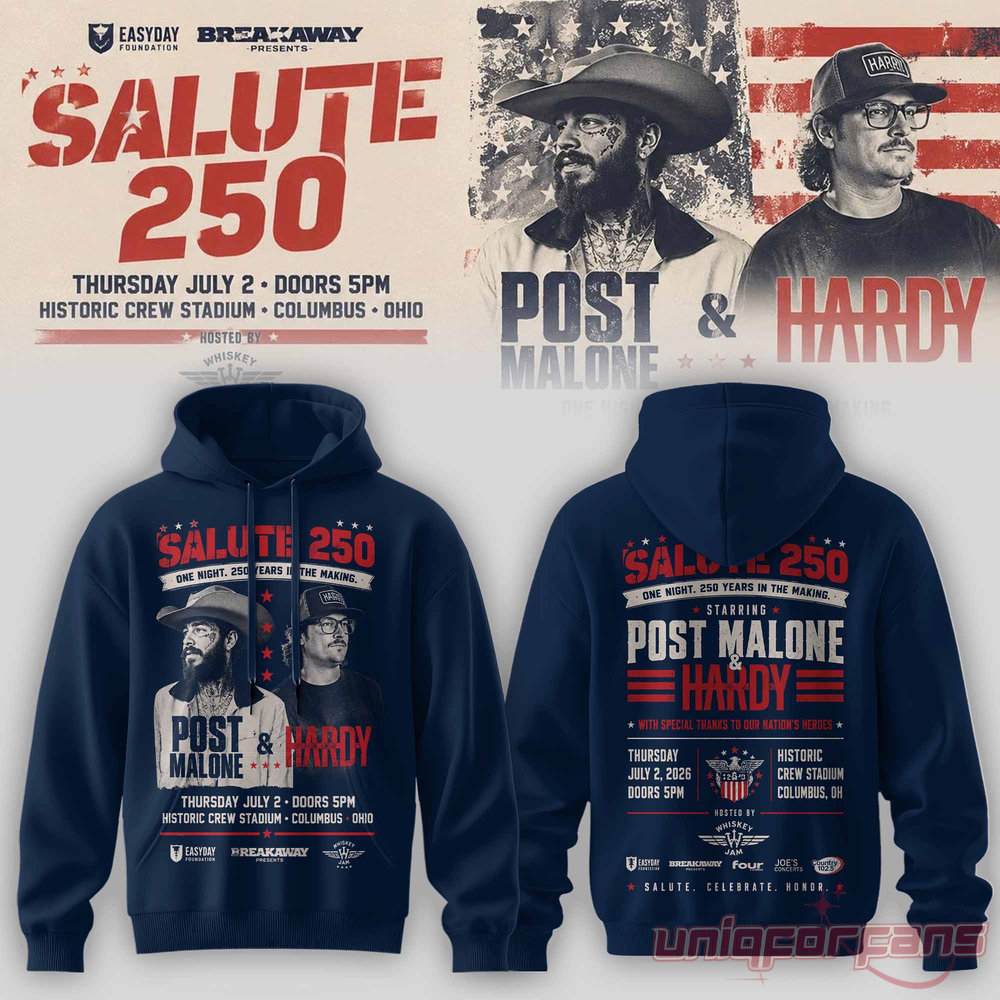 Post Malone Salute 250 Columbus OH Limited Edition Hoodie Post Malone Salute 250 Columbus OH Limited Edition Hoodie