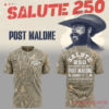 Post Malone Salute 250 Columbus OH Shirt Limited Edition, camouflage print tee featuring concert details on the back