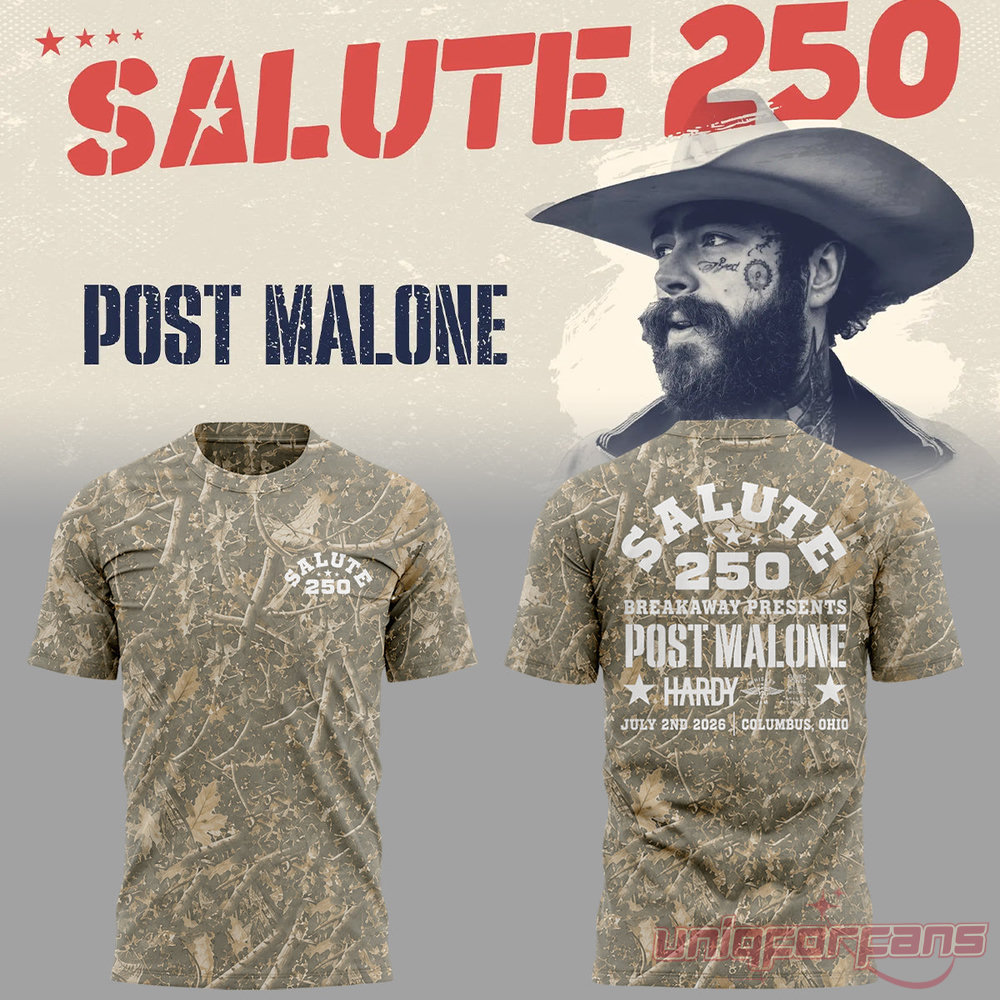 Post Malone Salute 250 Columbus OH Shirt Limited Edition Post Malone Salute 250 Columbus OH Shirt Limited Edition