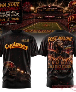 Post Malone x Iowa State Cyclones The BIG ASS Stadium Tour 2026 T-Shirt Collection Post Malone x Iowa State Cyclones The BIG ASS Stadium Tour 2026 T-Shirt Collection