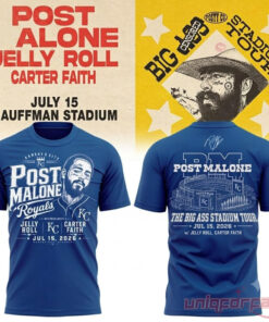 Post Malone x Kansas City Royals 2026 Big Ass Stadium Tour At Kauffman Stadium T-Shirt Collection Post Malone x Kansas City Royals 2026 Big Ass Stadium Tour At Kauffman Stadium T-Shirt Collection
