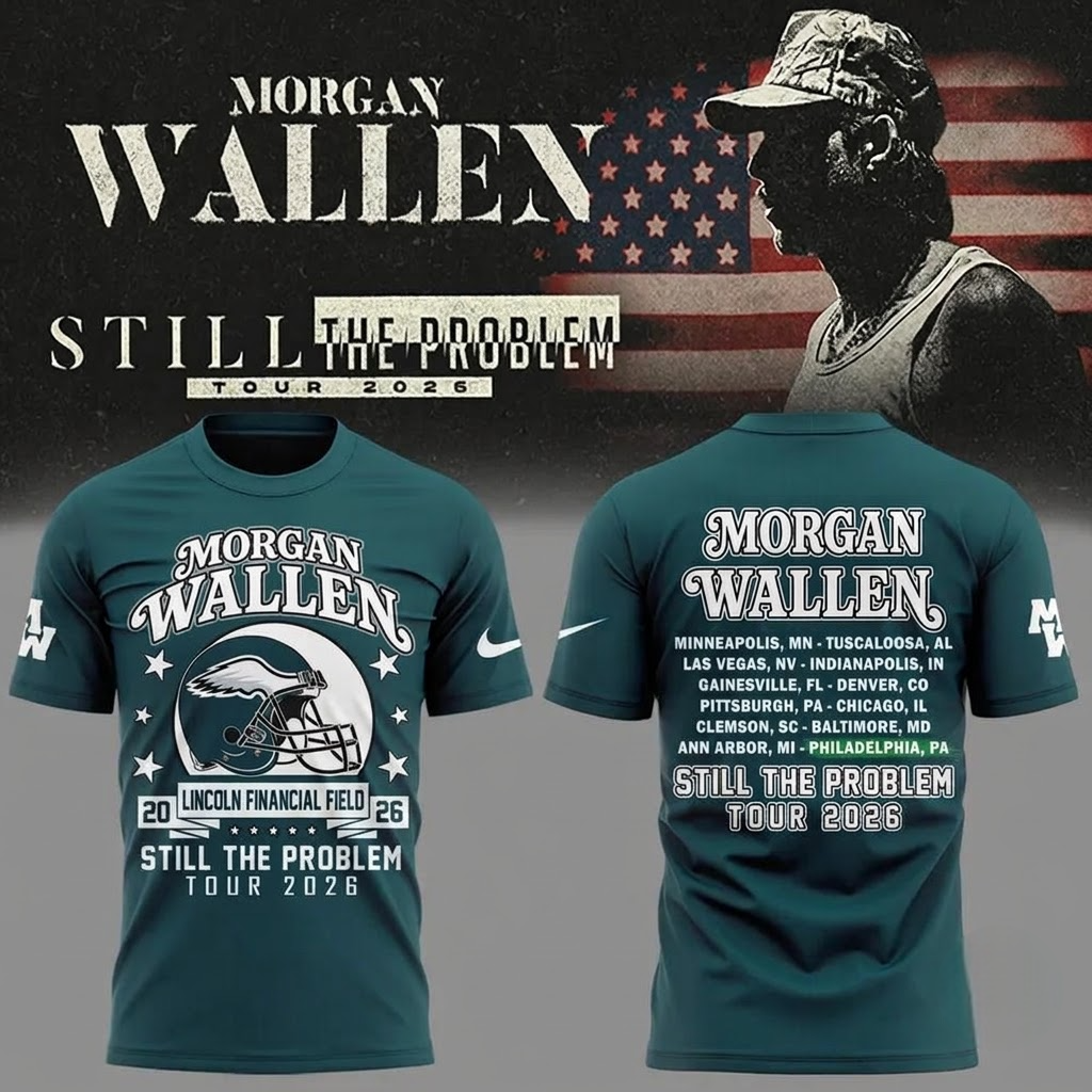 Morgan Wallen x Philadelphia Eagles Baseball Jersey Still The Problem Tour At Lincoln Financial Field 2026 Morgan Wallen x Philadelphia Eagles Baseball Jersey Still The Problem Tour At Lincoln Financial Field 2026