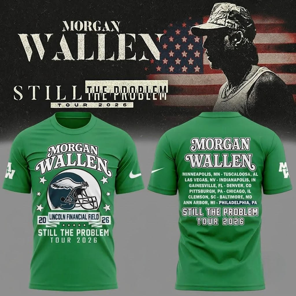 Morgan Wallen x Philadelphia Eagles Baseball Jersey Still The Problem Tour At Lincoln Financial Field 2026 Morgan Wallen x Philadelphia Eagles Baseball Jersey Still The Problem Tour At Lincoln Financial Field 2026