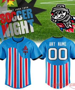 Rocket City Trash Pandas 2026 Soccer Night Baseball Jersey Rocket City Trash Pandas 2026 Soccer Night Baseball Jersey