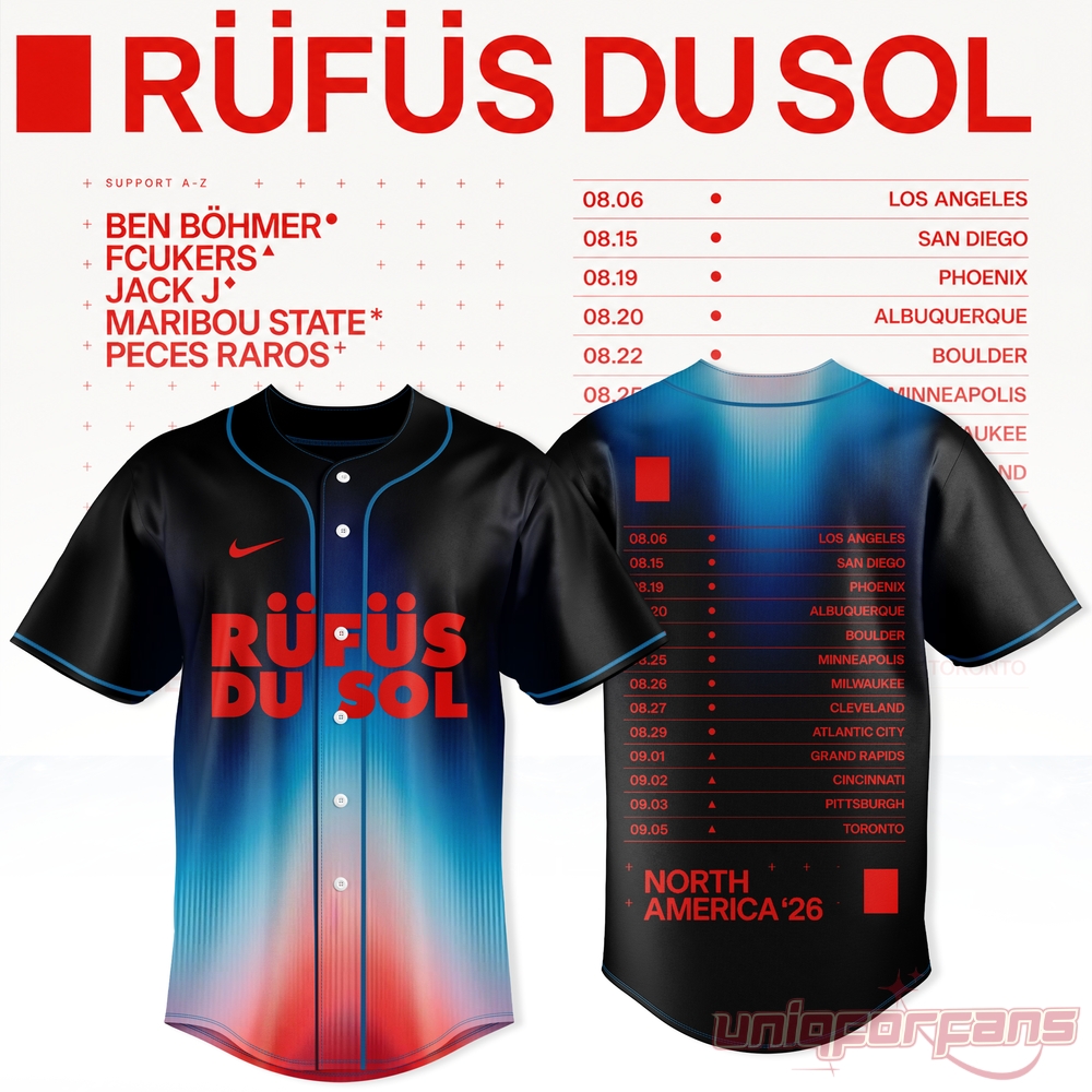 Rufus Du Sol 2026 Tour Jersey Special Edition Rufus Du Sol 2026 Tour Jersey Special Edition