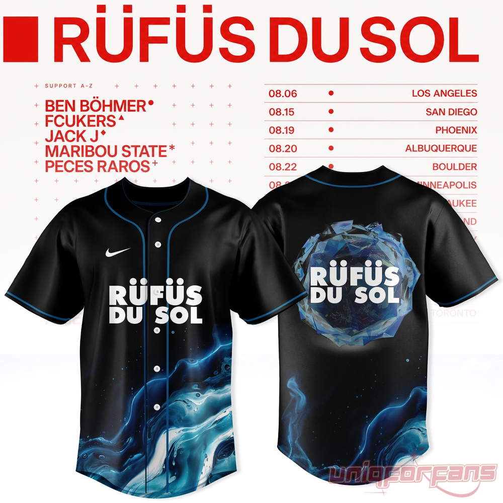 Rufus Du Sol 2026 Tour Jersey Special Edition Rufus Du Sol 2026 Tour Jersey Special Edition