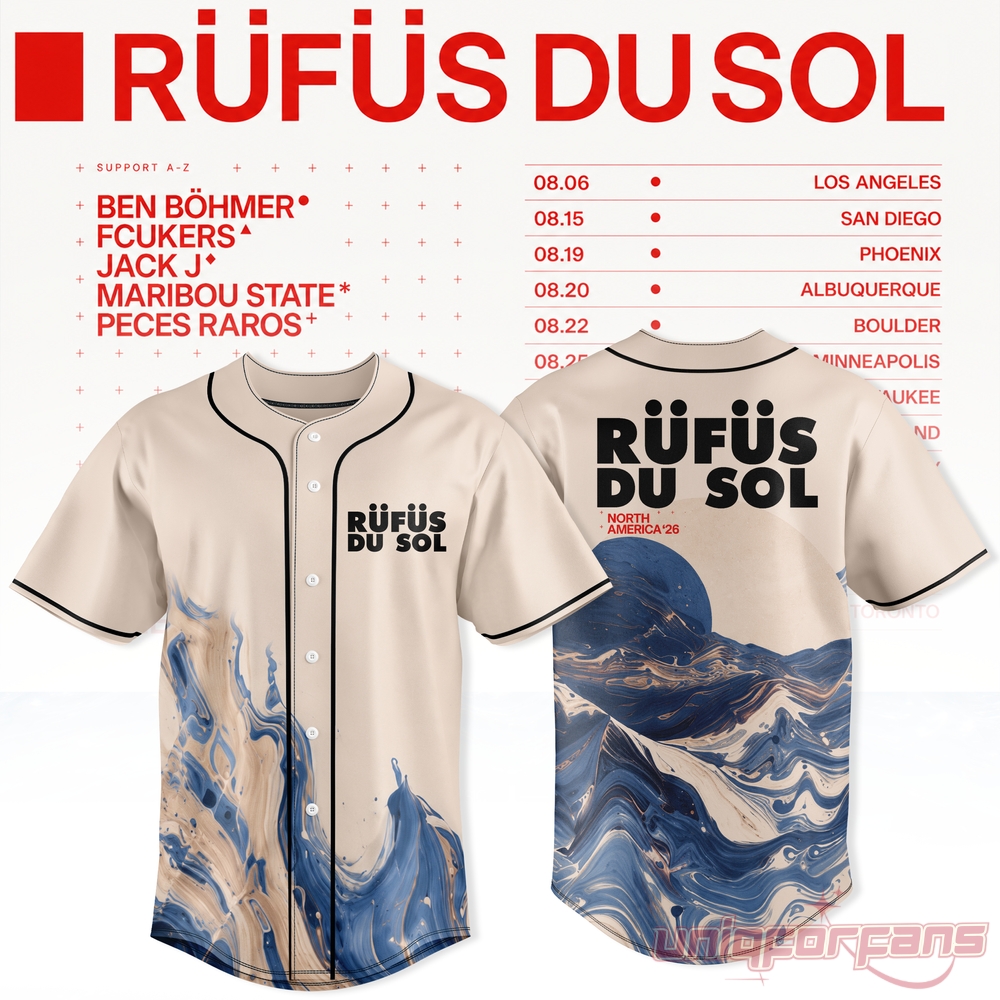 Rufus Du Sol 2026 Tour Jersey Special Edition Rufus Du Sol 2026 Tour Jersey Special Edition