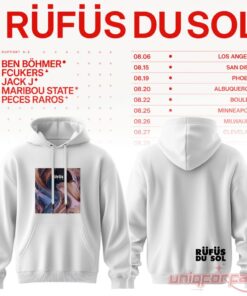 Rufus Du Sol 2026 Tour White Collection Hoodie