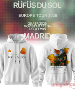 Rufus Du Sol 2026 Tour White Edition Hoodie