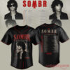 SOMBR You Are The Reason Tour 2026 Premium Baseball Jersey Collection, black jersey with artist profile graphic