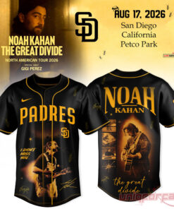 San Diego Padres x Noah Kahan Great Divide Tour 2026 At Petco Park Jersey Collection