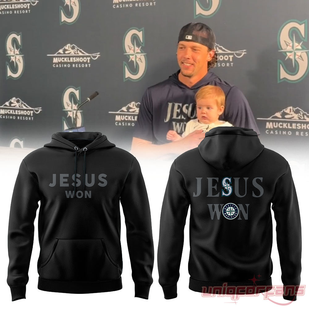 Seattle Mariners JESUS WON 2026 Edition Hoodie Limited Seattle Mariners JESUS WON 2026 Edition Hoodie Limited