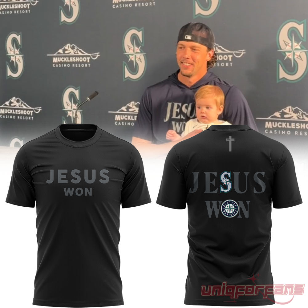 Seattle Mariners JESUS WON 2026 T-Shirt Limited Edition Seattle Mariners JESUS WON 2026 T-Shirt Limited Edition
