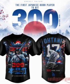 Shohei Ohtani LA Dodgers 300 Home Runs Jersey Mount Fuji Cherry Blossom Edition
