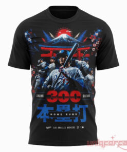 Shohei Ohtani LA Dodgers First Japanese Player to Hit 300 Home Runs Edition T-Shirt