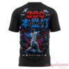 Shohei Ohtani LA Dodgers First Japanese Player to Hit 300 Home Runs Edition T-Shirt in black, showing the back design