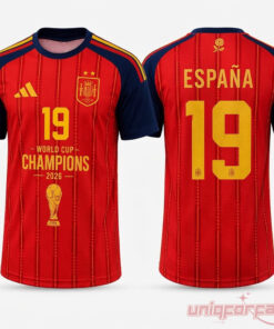 Spain Lamine Yamal FIFA World Cup 2026 Champions Jersey