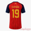 Spain Lamine Yamal World Cup 2026 Champions Jersey back view with España text and gold number 19 printing