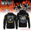 Tampa Bay Rays KISS Forever Band Tour 2026 Black Collection Hoodie with the band illustrated in baseball gear on the back