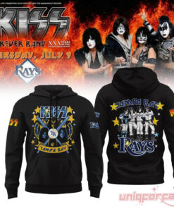 Tampa Bay Rays KISS Forever Band Tour 2026 Black Collection Hoodie