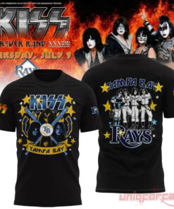 Tampa Bay Rays KISS Forever Band Tour 2026 Black Edition Tee