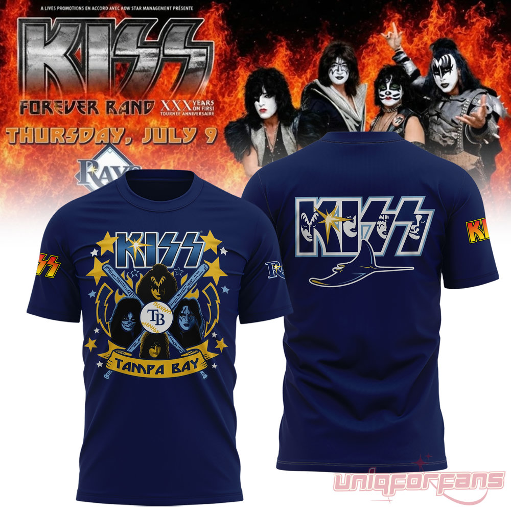 Tampa Bay Rays KISS Forever Band Tour 2026 Blue Edition Tee Tampa Bay Rays KISS Forever Band Tour 2026 Blue Edition Tee