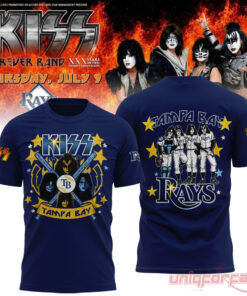 Tampa Bay Rays KISS Forever Band Tour 2026 Blue Edition Tee