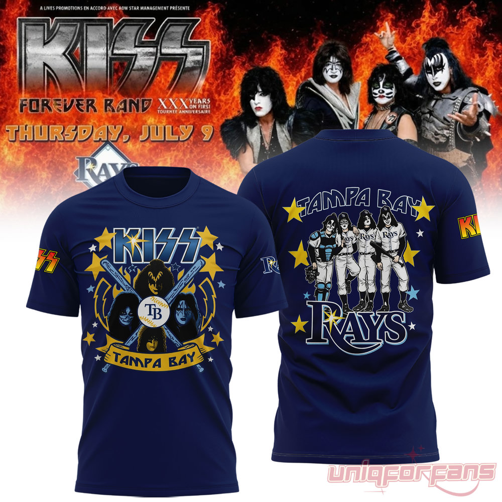 Tampa Bay Rays KISS Forever Band Tour 2026 Blue Edition Tee Tampa Bay Rays KISS Forever Band Tour 2026 Blue Edition Tee