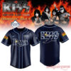 Tampa Bay Rays KISS Forever Band Tour 2026 Collection Baseball Jersey front and back views with manta ray and band text