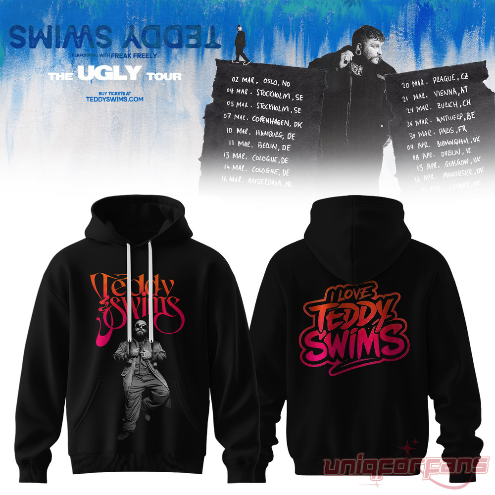 Teddy Swims Concert The Ugly Tour Black Hoodie Edition Teddy Swims Concert The Ugly Tour Black Hoodie Edition