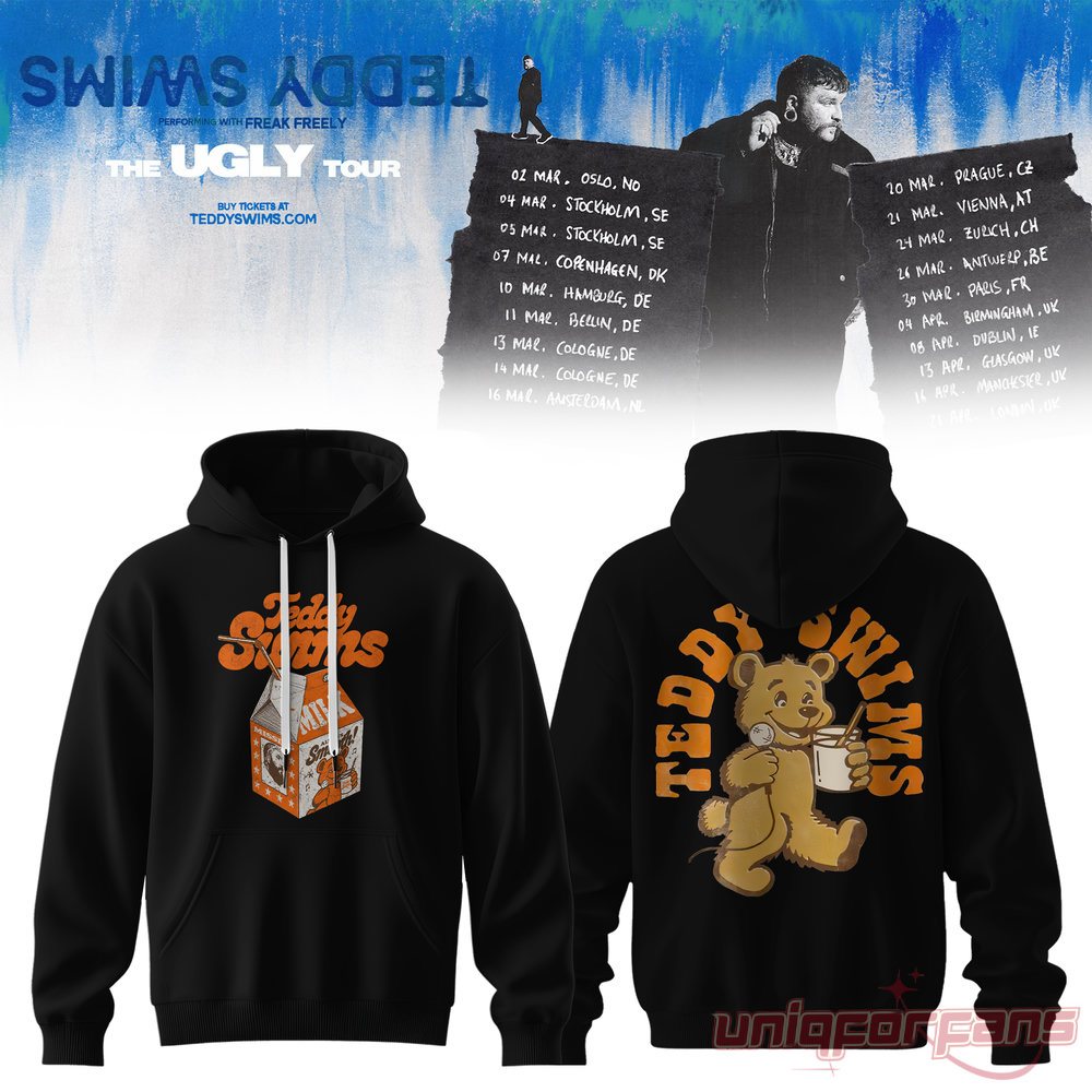 Teddy Swims Concert The Ugly Tour Black Hoodie Edition Teddy Swims Concert The Ugly Tour Black Hoodie Edition