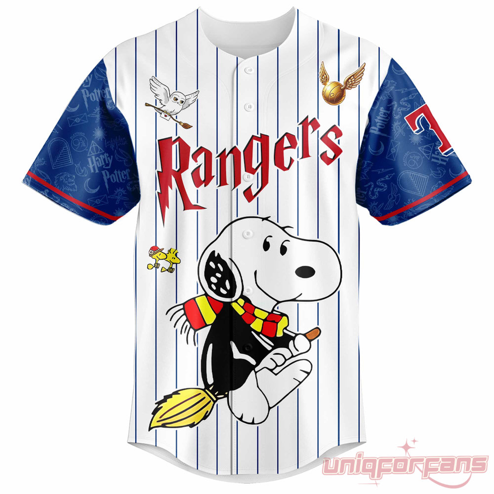 Texas Rangers Peanuts Harry Potter 2026 Special Edition Baseball Jersey Texas Rangers Peanuts Harry Potter 2026 Special Edition Baseball Jersey