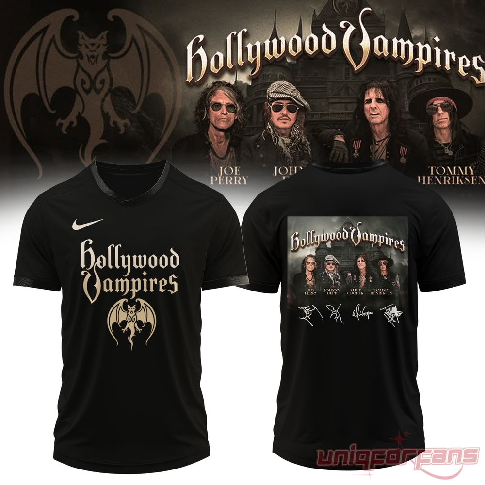 The Hollywood Vampires Tour T-Shirt Signed 2026 Collection The Hollywood Vampires Tour T-Shirt Signed 2026 Collection