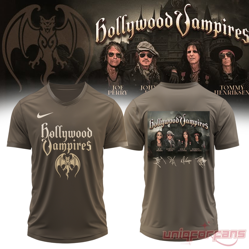 The Hollywood Vampires Tour T-Shirt Signed 2026 Collection The Hollywood Vampires Tour T-Shirt Signed 2026 Collection