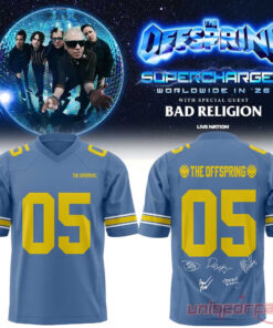 The Offspring SUPERCHARGED Worldwide in ’26 North American Tour Football Jersey The Offspring SUPERCHARGED Worldwide in ’26 North American Tour Football Jersey