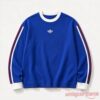 Timothee Chalamet World Cup 2026 Sweatshirt front view in royal blue with white collar and red sleeve stripes