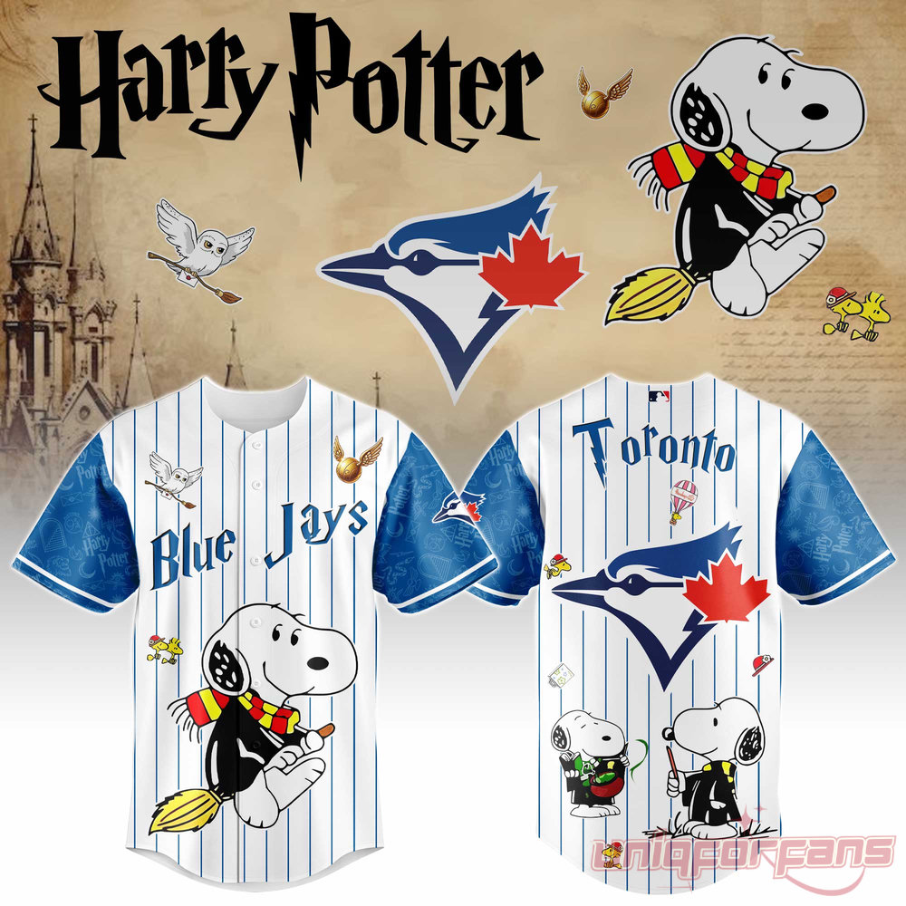 Toronto Blue Jays Peanuts Harry Potter 2026 Edition Baseball Jersey Toronto Blue Jays Peanuts Harry Potter 2026 Edition Baseball Jersey