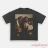 Tottenham Hotspur FC 2025 Fan Graphic T-Shirt in charcoal, featuring a front graphic print of Son and Postecoglou