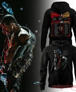 Usher x Chris Brown Raymond and Brown Tour 2026 Black Collection Hoodie