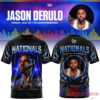 Washington Nationals x Jason Derulo Postgame Summer Concert Series T-Shirt options in black with blue graphic designs